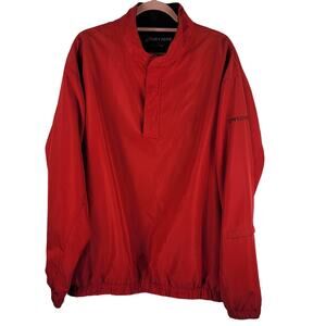 Footjoy Dryjoys Long Sleeve Men's Red Front Zip Golf Jacket Red L